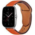 Ремешок кожаный для Amazfit GTS22eGTS2 MiniGTR 42 мм47 ммGTR22estratos 3, браслет для часов Amazfit bippace, 20 мм22 мм