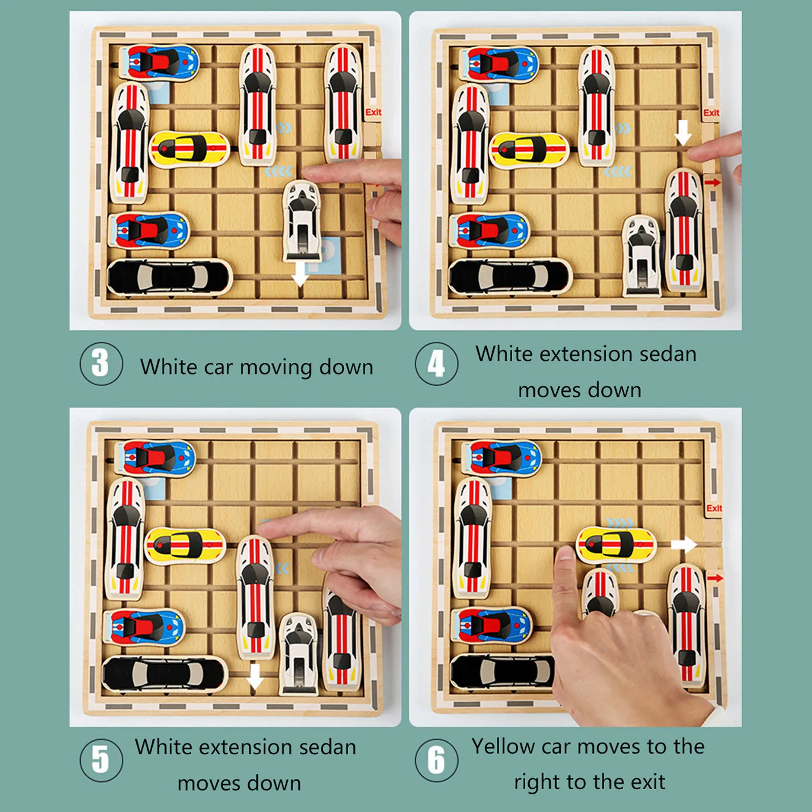 

3-6Y Wooden Maze Game Jigsaw Puzzle Mobile Trolley Scene Home Montessori Early Car Educational Learning Toys for Children