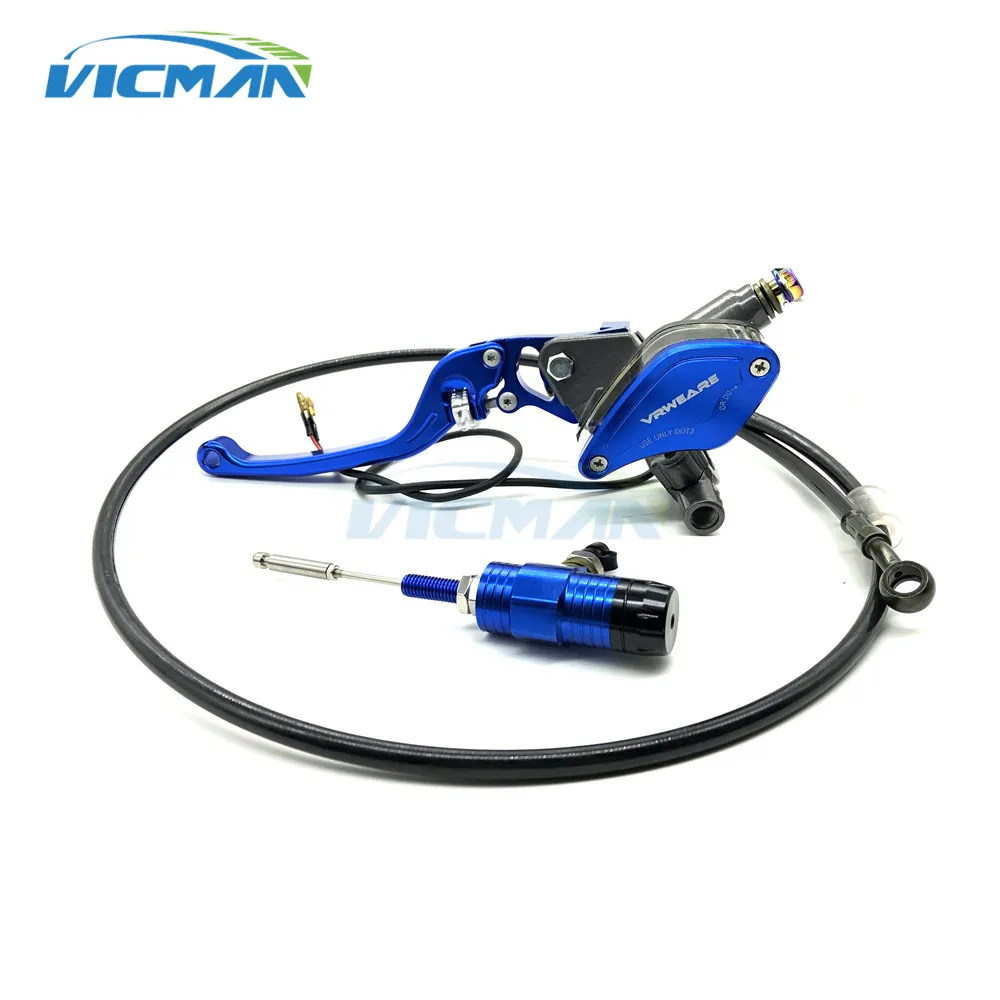 

CNC Motorcycle Universal Adjustable Handle Brake Pump Brake hose Hydraulic Clutch Master Cylinder Racing Yamaha Kawasaki Honda