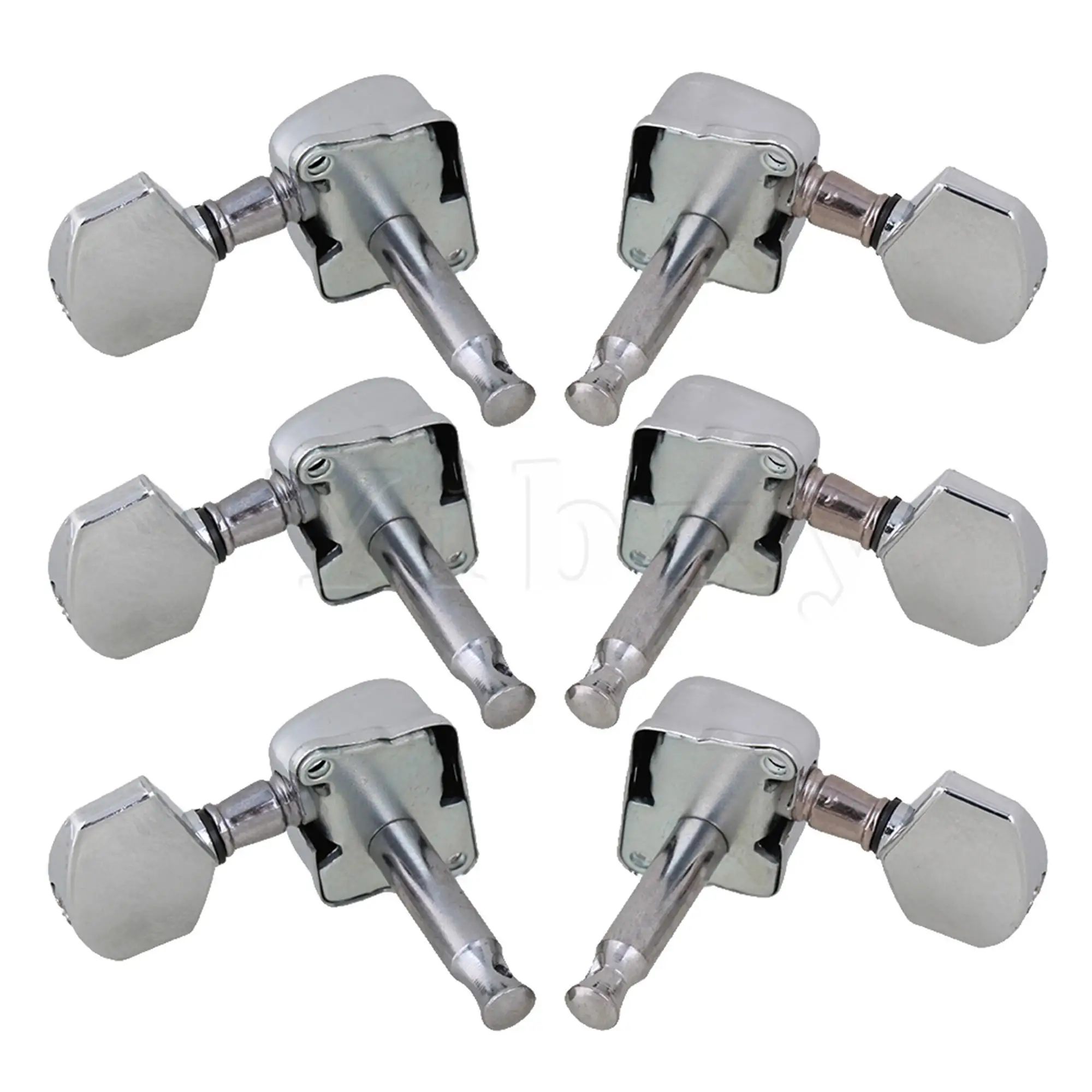 Yibuy Chrome Semiclosed Acoustic Guitar Tuning Pegs Machine Heads 3L3R | Спорт и развлечения