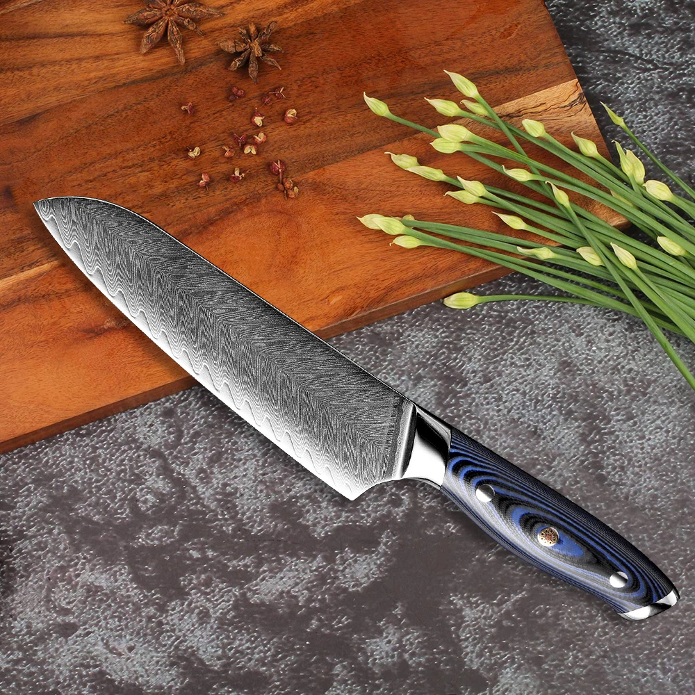 XITUO дамасский поварской нож VG10 острый японский Sankotu Кливер Boning Gyuto нож для очистки овощей инструмент для приготовления пищи высококлассная ручка