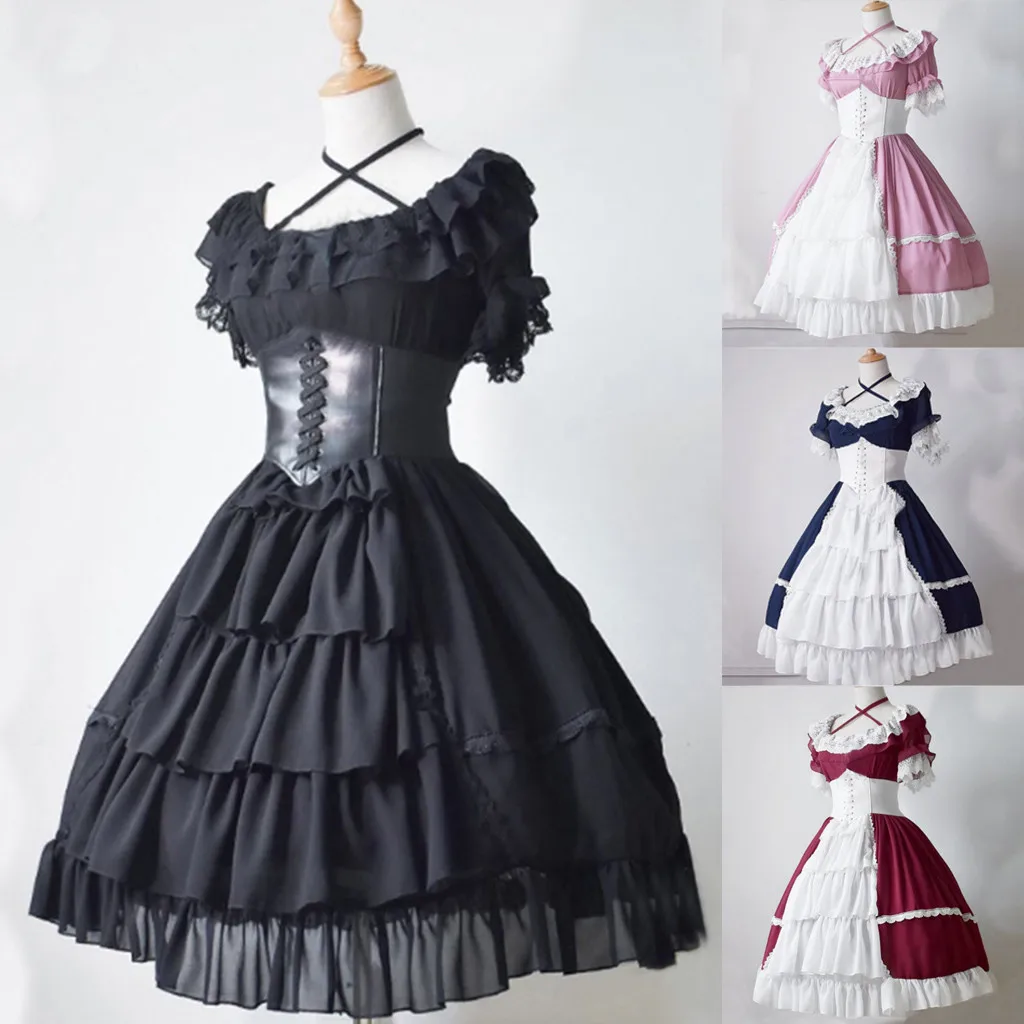 Новинка 100% модное женское средневековое Ретро готическое платье нарядное туника