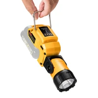for dewalt led lamp portable spotlight led work light flashlight usb charger for dewalt dcb120 10 8v 12v li ion battery yellow