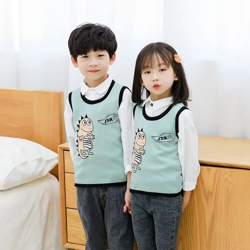 Теплый детский жилет толстый зимний меховой с надписями для мальчиков и девочек