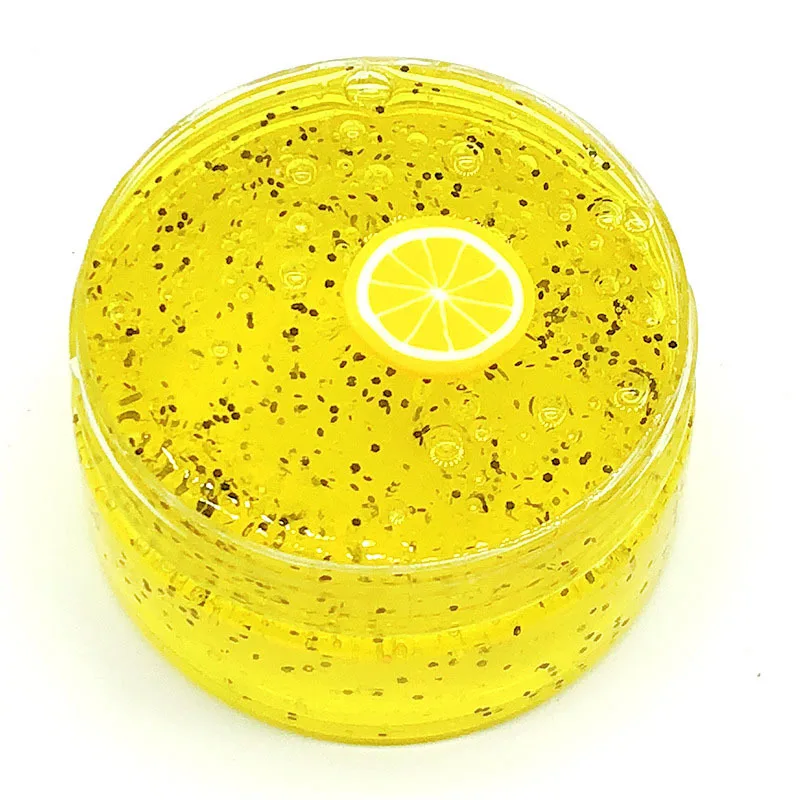 100ml Yellow Afdswg Sticky Squishy Slime Crystal Mud Glaseado Lake Transparent Mud Decompression Toy Squishy's Squishies Toy Extrusion - Цвет: 100ml Yellow
