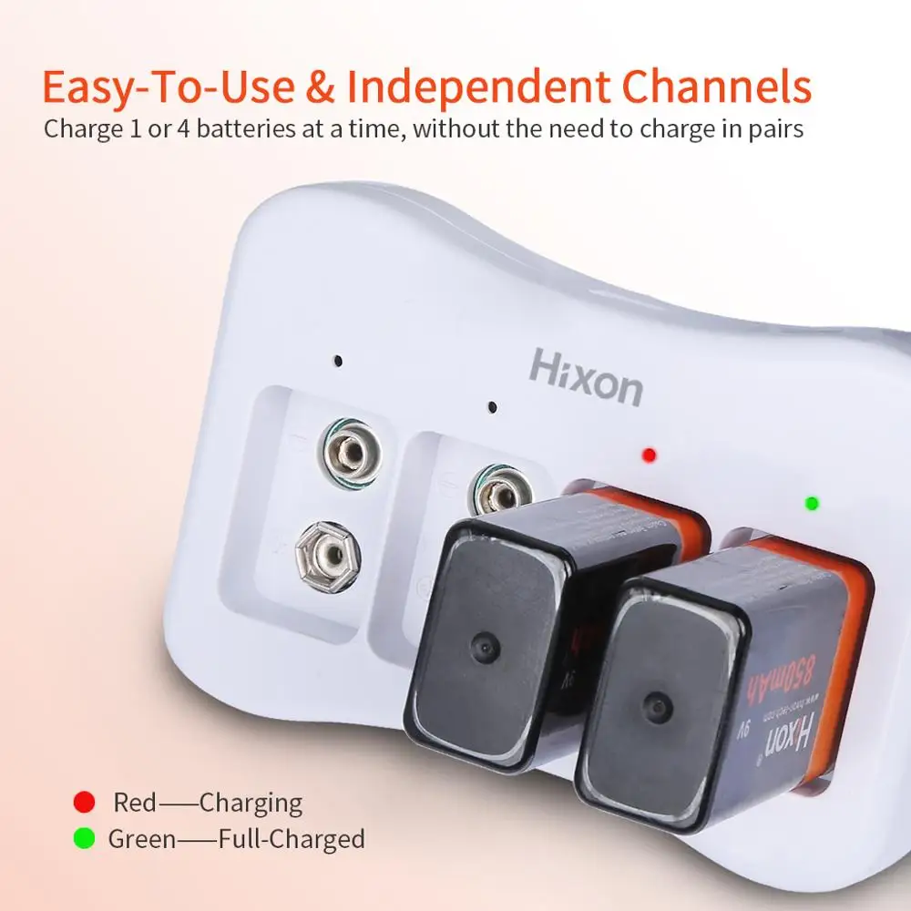 Перезаряжаемый литий ионный аккумулятор 9 в 850 мАч и зарядное устройство для