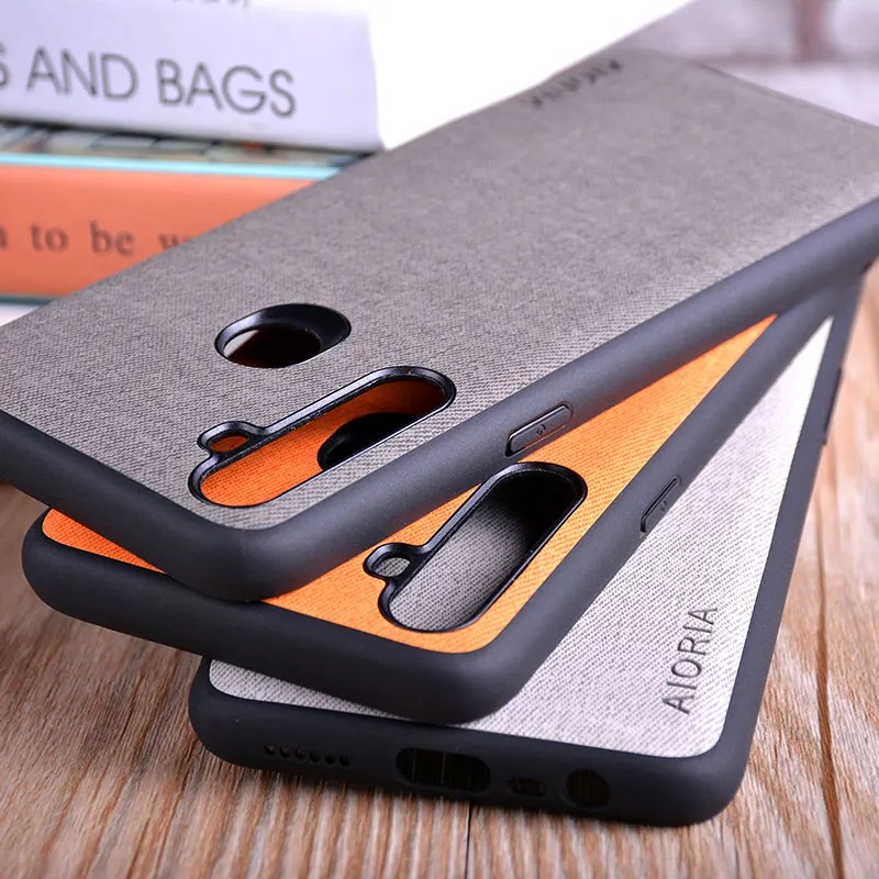 case for oppo realme 5 5 pro coque luxury textile leather skin soft tpu hard pc phone cover for oppo realme 5 5 pro case funda free global shipping