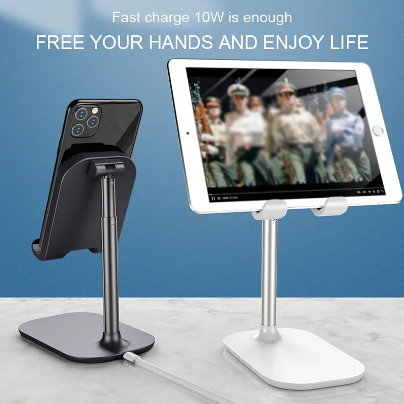 

Multifunctional Charging Bracket Universal Stand Tablet Holder Wireless Charging Phone Bracket Adjustable Desktop Tablet Stand