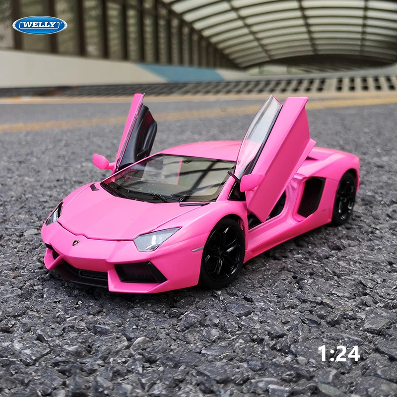 WELLY 1:24 Lamborghini Aventador LP700 4 Модель автомобиля игрушки для мальчиков Детский подарок