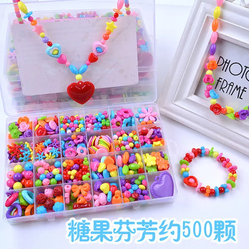 N0009 бусы игрушки Искусство и ремесла DIY костюм Diy Головоломка для детей девочек