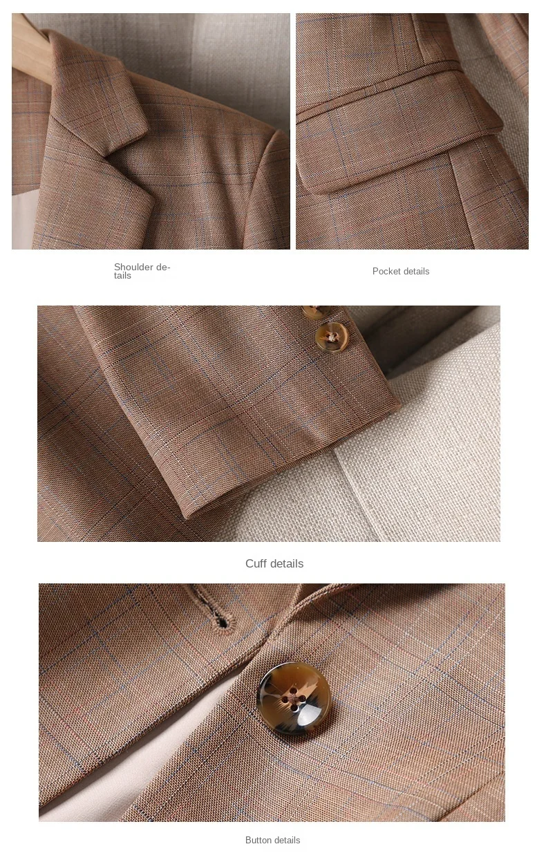 Серый клетчатый костюм с брюками из двух предметов новинка 2022 зимняя модная