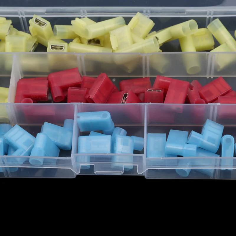 Crimp Male Female Spade Cable Terminals Nylon Flag Right Angle Insulated Fast Quick Wire Connector Terminator | Инструменты