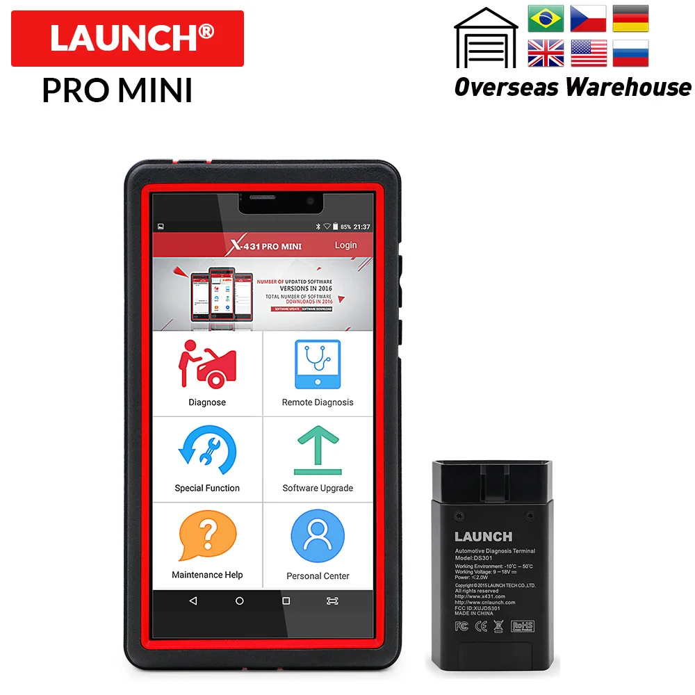 launch X431 Pro мини-сканер X-431 pro mini Bluetooth Wifi Автомобильный диагностический инструмент с 2 летним бесплатным обновлением онлайн