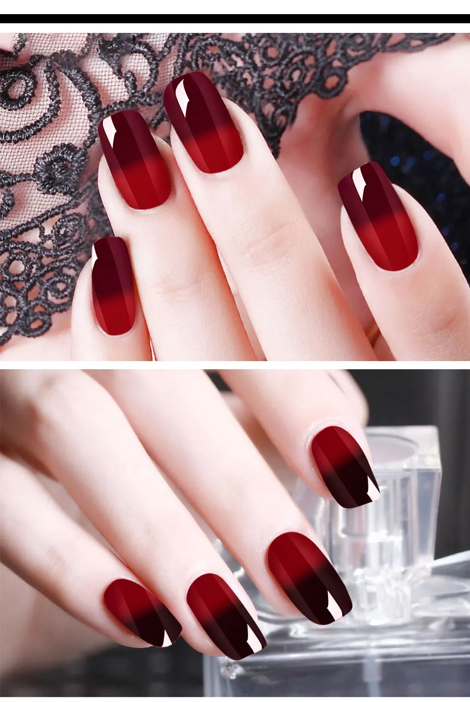 Belen 7 мл винно красный термо меняющий Цвет гель для ногтей УФ полуперманентный