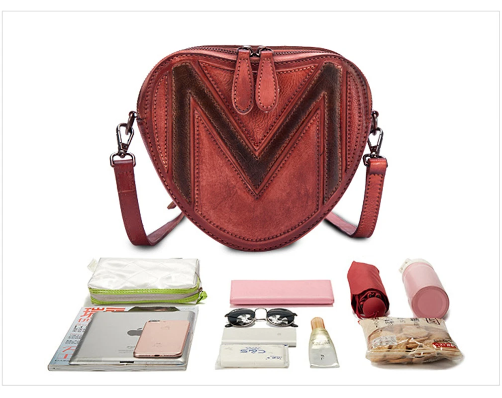 Сумка женская замшевая в форме сердца | Багаж и сумки