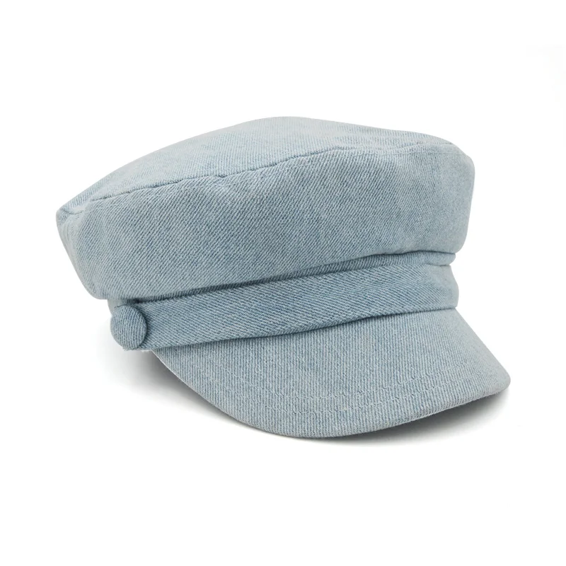 

Navy Hats For Women Black Navy Caps With Button Fashion Comfortable Warm Casual Retro Sailor Flat Spring And Antumn Caps Female