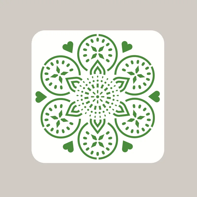 16Pcs/Set 15*15cm Mandala Geometry DIY Layering Stencils Wall Painting Scrapbook Coloring Embossing Album Decorative Template | Канцтовары