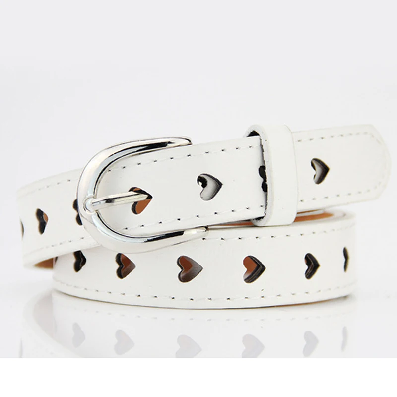 

102cm Summer New Hollow Heart Wide Belts For Women 2020 Fashion Candy Colors Female Belt Children's Belts And Straps