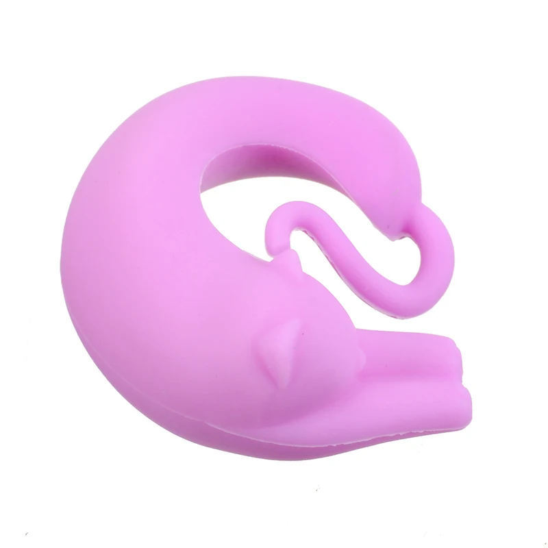 6 шт. силиконовые милый кот вина Стекло тег Творческий животных пить стакан с