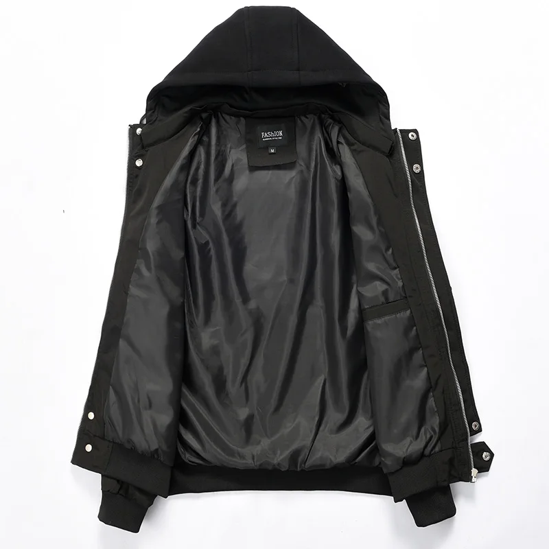 

Mens Jackets Autumn Red Hip Hop Streetwear Big Pocket Bomber Male Jacket Windbreaker Hooded Fashion Outwear Coat Casual