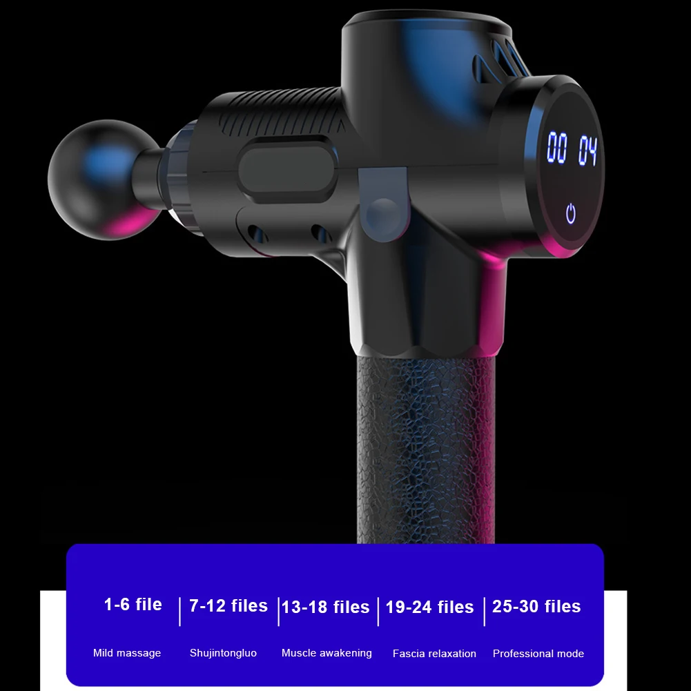 

Professional Fascial Massage Gun Sport Relaxation Fitness EMS Muscle Stimulator Handheld Massager,Instructions for use