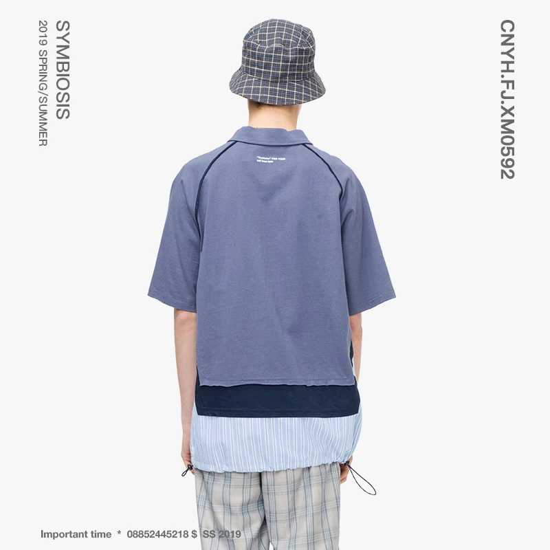 VIISHOW 2019 летние мужские хлопчатобумажные рубашки поло мужчин поддельные из двух