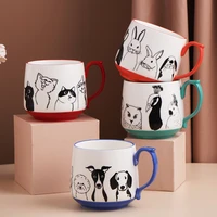 fashion girl ceramic mugs aesthetic home creativity mugs coffee cups cute high quality minimalist luxury canecas mug bc50mkb