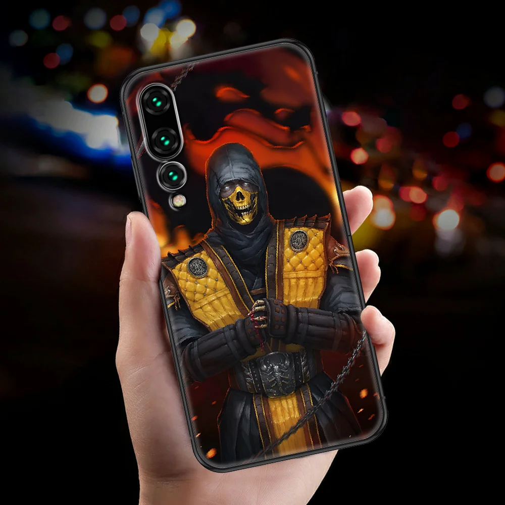 Hot Scorpion Mortal Kombat Phone case For Huawei P Mate P10 P20 P30 P40 10 20 Smart Z Pro Lite 2019 black silicone bumper luxury | Мобильные
