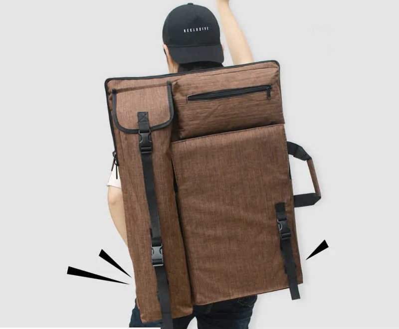 Одноцветная портативная 4K многофункциональная сумка для рисования эскизная