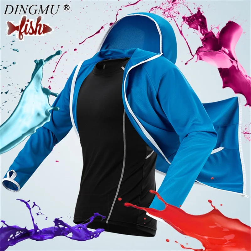 

Hot Fishing Men/woman Clothes Tech Hydrophobic Clothing Casual Outdoor Camping Hooded Jackets Ice Silk Waterproof Fishing Clothe