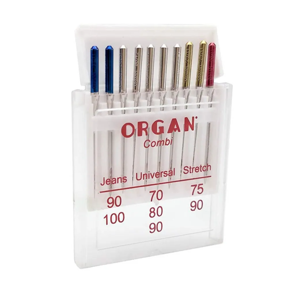 10 шт. иглы для швейной машины Organ универсальные и эластичные комбинированные