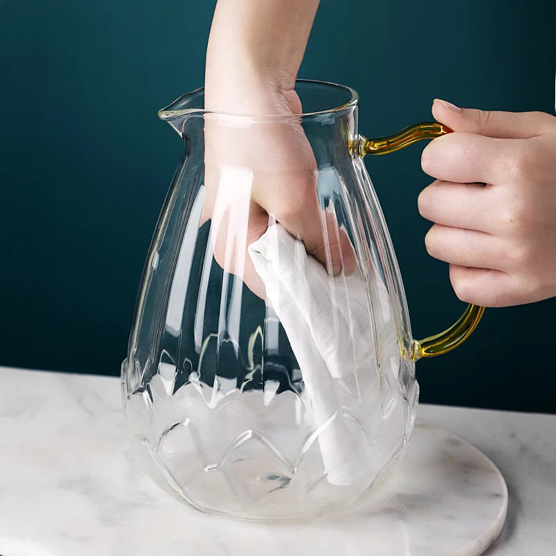 

Big Transparent Borosilicate Glass Teapot Glass Tea Set Kung Fu Tea Pot Decanter For Water For Lemonade Juice Bottle Pitchers