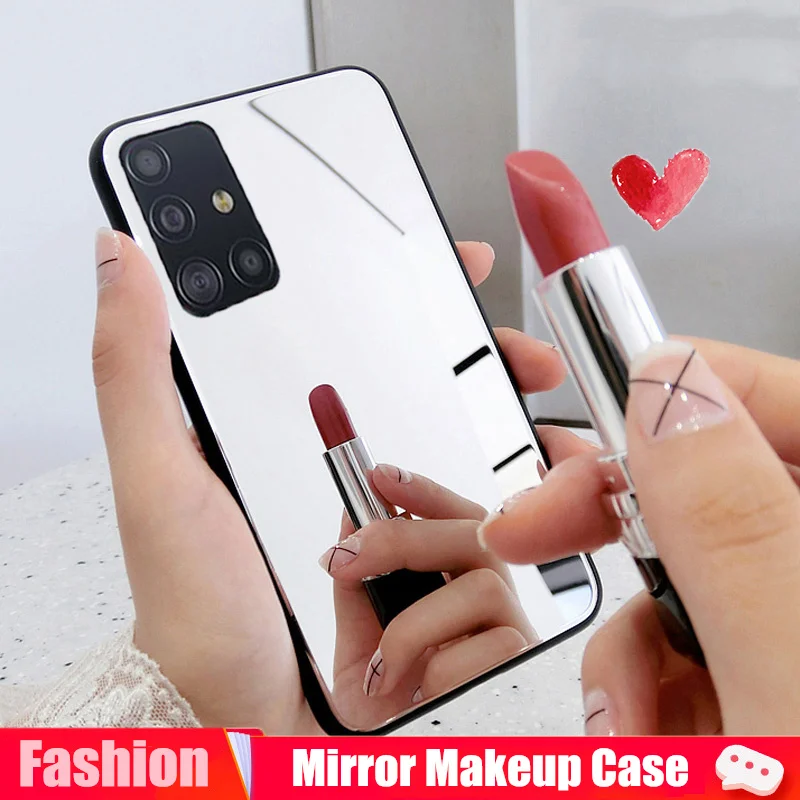 

Mirror Case For Samsung Galaxy S20 Ultra A51 A71 S10E S9 S8 PIus A30S A10 A20 A30 A50 A70 Note 10 Pro 9 8 Plating Soft TPU Cover