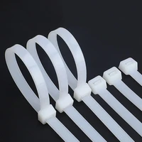 20pcs 10400 to 101500 self locking cable ties black plastic nylon zipper wraps strap fastening fixing ring white