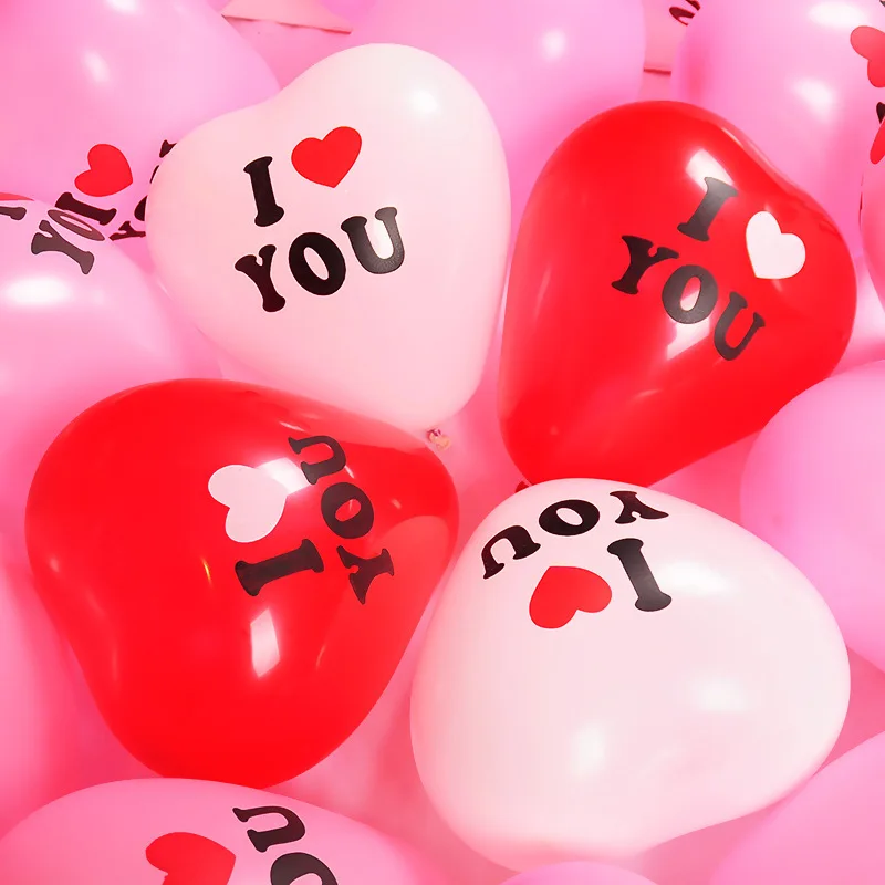 10/30 шт в форме сердца Форма I Love You латексных воздушных шаров с ко Дню Святого