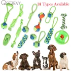 Игрушки для собак товары для собак мячик для собаки игрушка для собаки жевательные игрушки для щенков очищающие зубы на открытом воздухе забавная игра, хлопок, зеленая веревка, мяч, игрушка для большой маленькой собаки