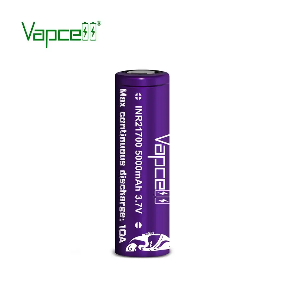 1 доллар купон Vapcell перезаряжаемый литий-ионный аккумулятор высокого качества fo 21700 аккумулятор 21700 5000 мАч 10A M50