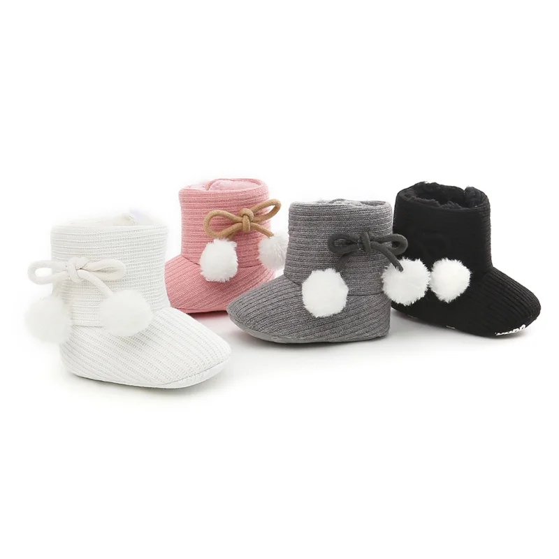 

New Baby Shoes Girl Boy Snow Boots Winter Half Boots Infant Kids New Soft Bottom Shoes