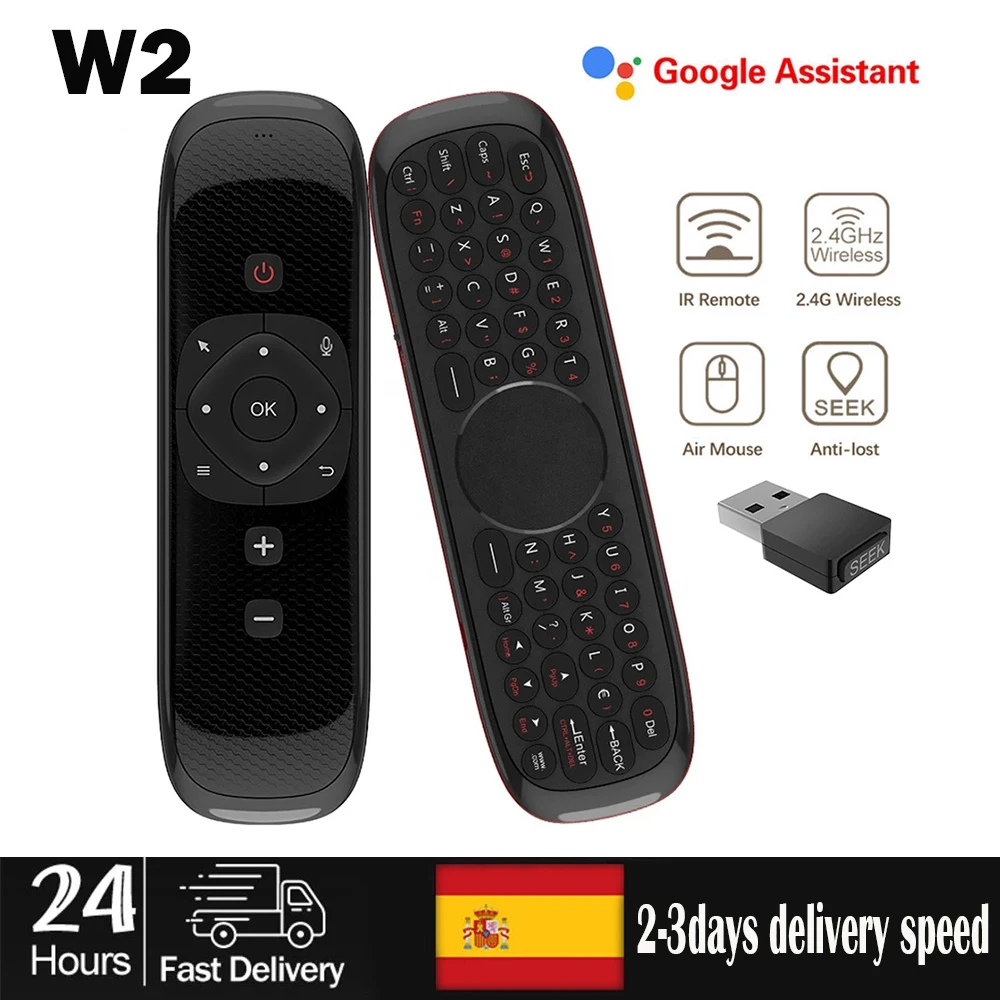 Пульт дистанционного управления Wechip W2 Pro Air Mouse с микрофоном 2 4 ГГц | Электроника