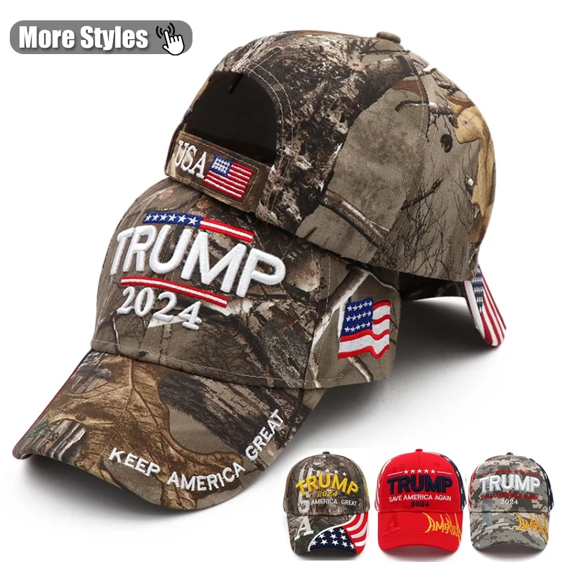 

Donald Trump 2024 MAGA Hat Cap Baseball Embroidery Camo USA KAG Make Keep America Great Again Snapback President Hat Wholesale @