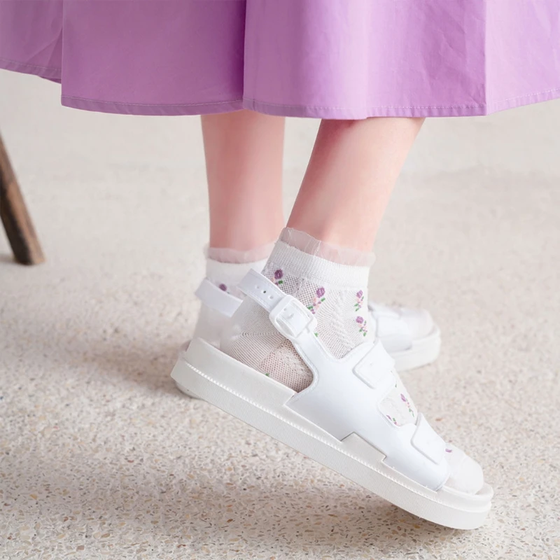 Embossed Obscure Sweet Women Thin Shallow-Mouth Boat Socks Spring Summer Cute Short-Tube Cotton Female Ankle Socks Ladies Y1AC