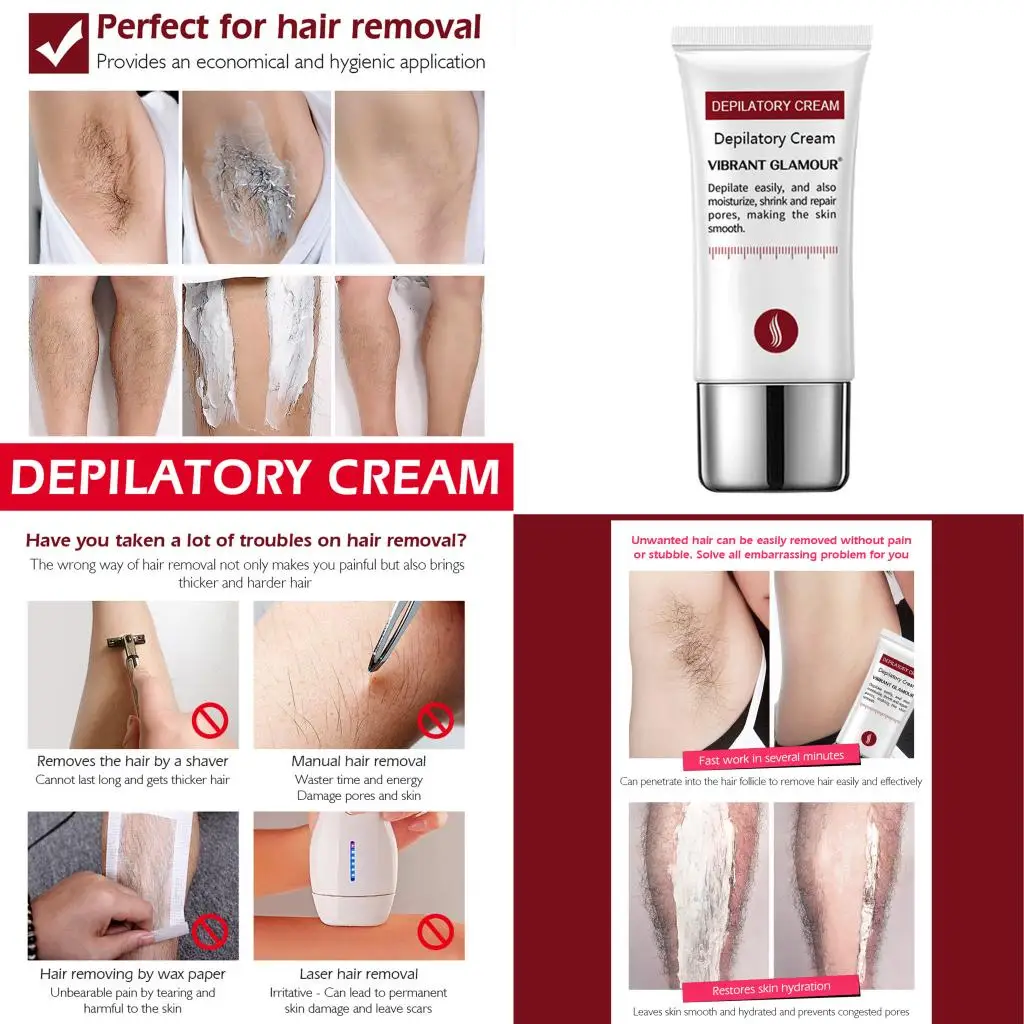 

Hair Removal Cream,Painless Hair Remover Cream for Women and Men, 30g
