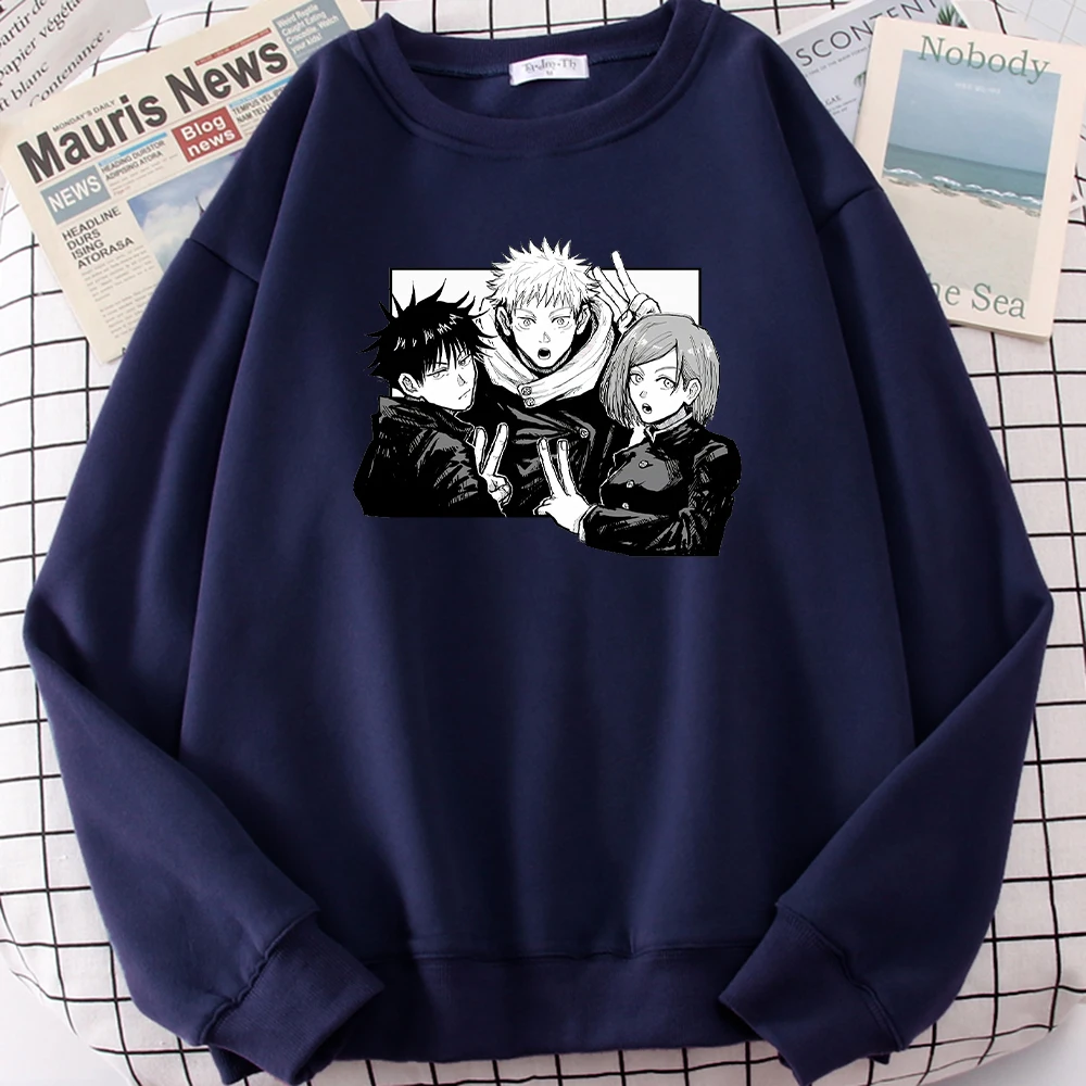 

Jujutsu Kaisen Itadori Yuji Hoodie Funny Print Mens Clothing Harajuku Casual Sweatshirts Comfortable Loose Warm Tracksuit Man