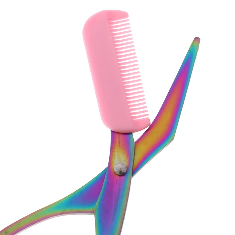 Ножницы для стрижки бровей из нержавеющей стали моющаяся бритва с расческой