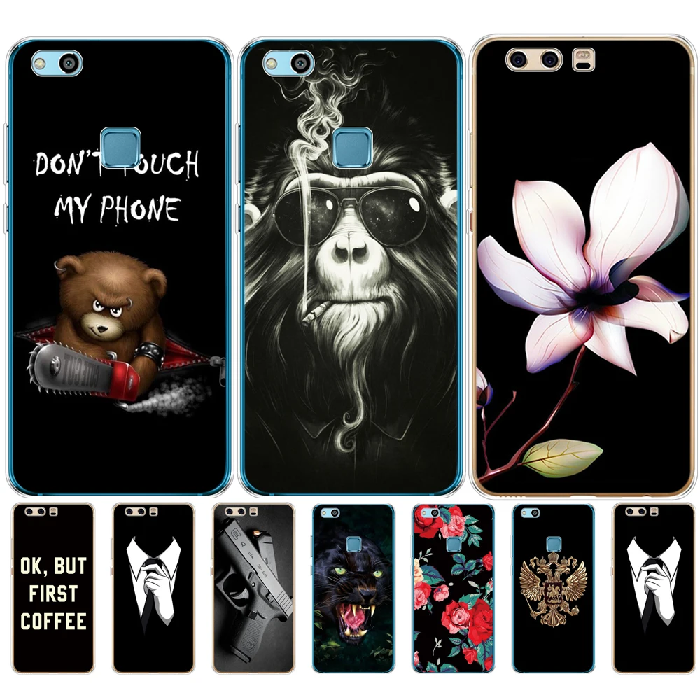 Чехол для huawei P10 LITE Plus 2017 мягкая силиконовая задняя крышка из тпу чехол телефона 360