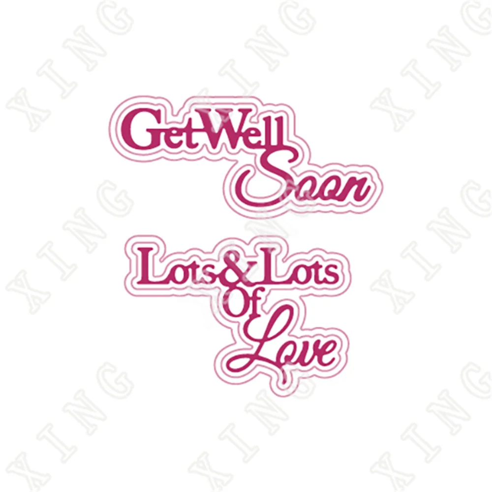 

Newest Lots of Love Sentiments Metal Cutting Dies Set Make Scrapbook Diy Gift Card Craft Knife Mold Blade Punch Decorate Stencil