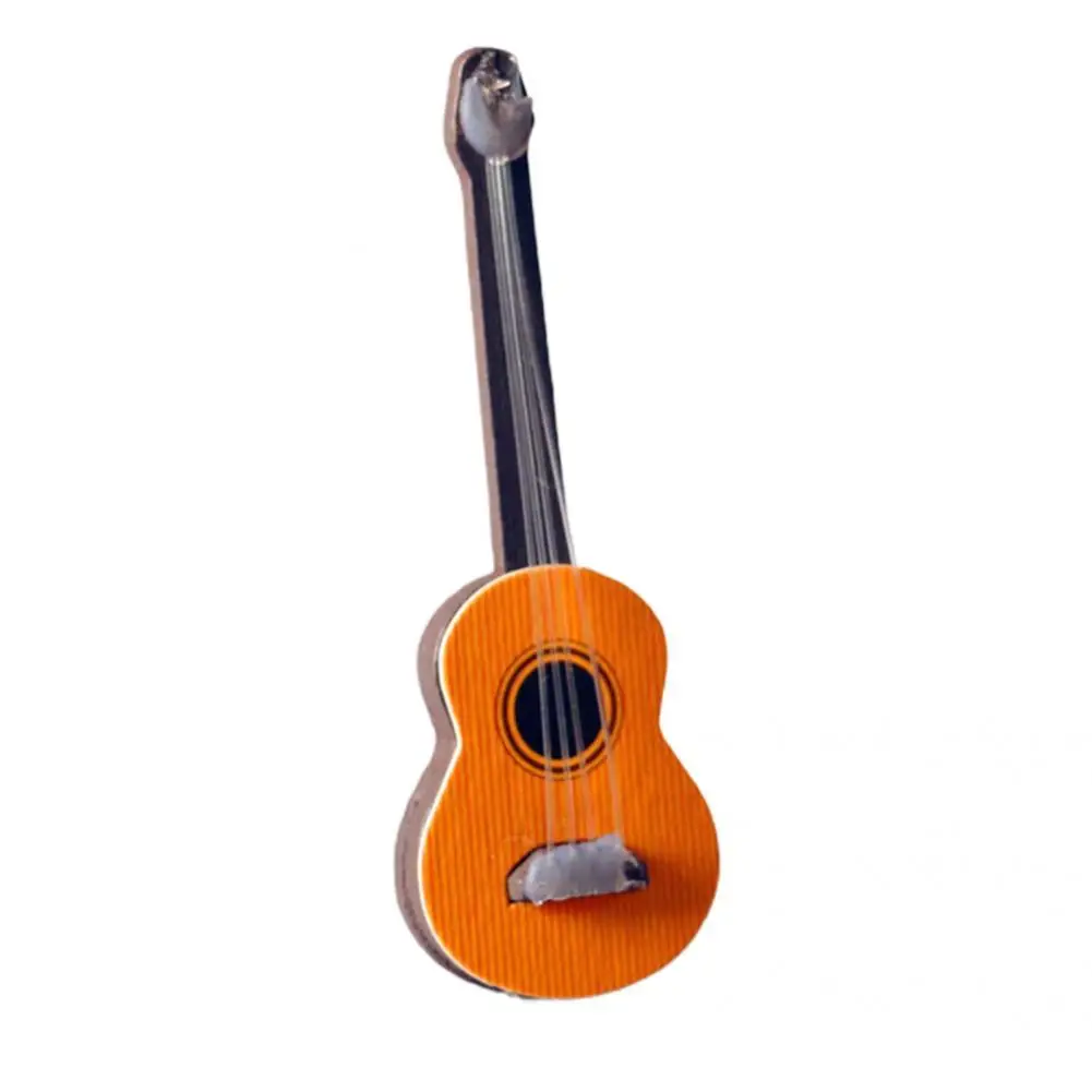 

High Simulated Vivid Kids Dollhouse Miniature Guitar for Decoration