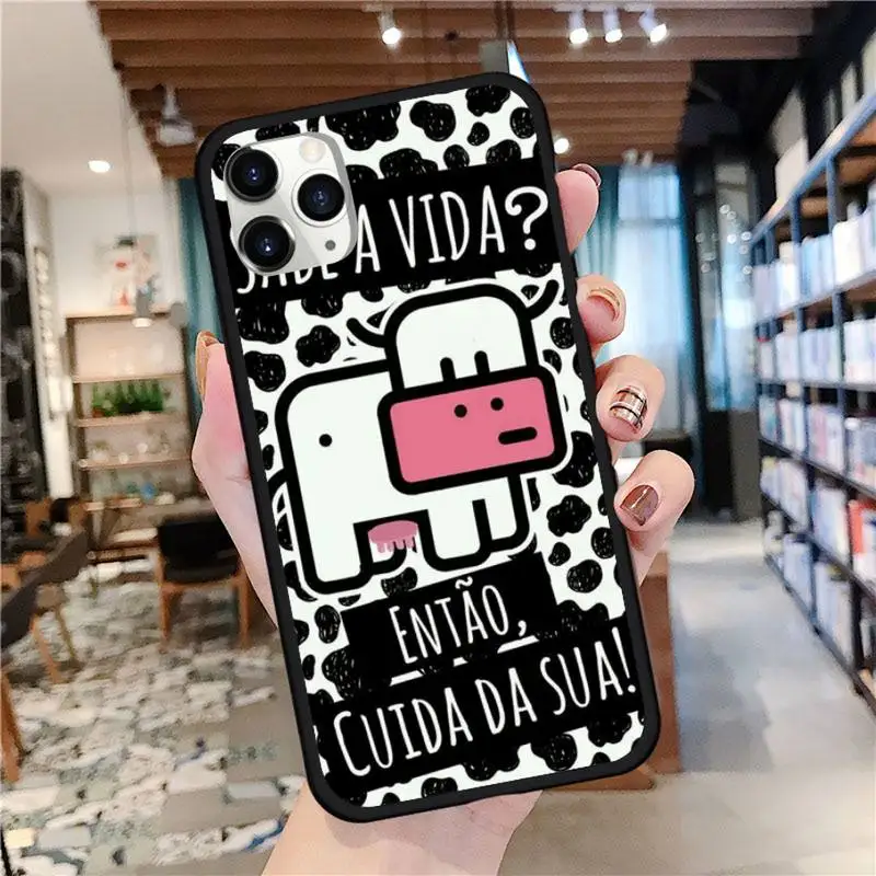 

Cow Print Black White Phone Case for iPhone 11 12 mini pro XS MAX 8 7 6 6S Plus X 5S SE 2020 XR