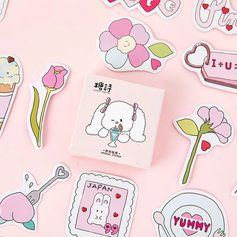 45 шт./кор. милые наклейки "медведь" Kawaii Животные клеящиеся настенные наклейки для детской пуля журнал дневник, фотоальбом Классические игрушки - Цвет: 5