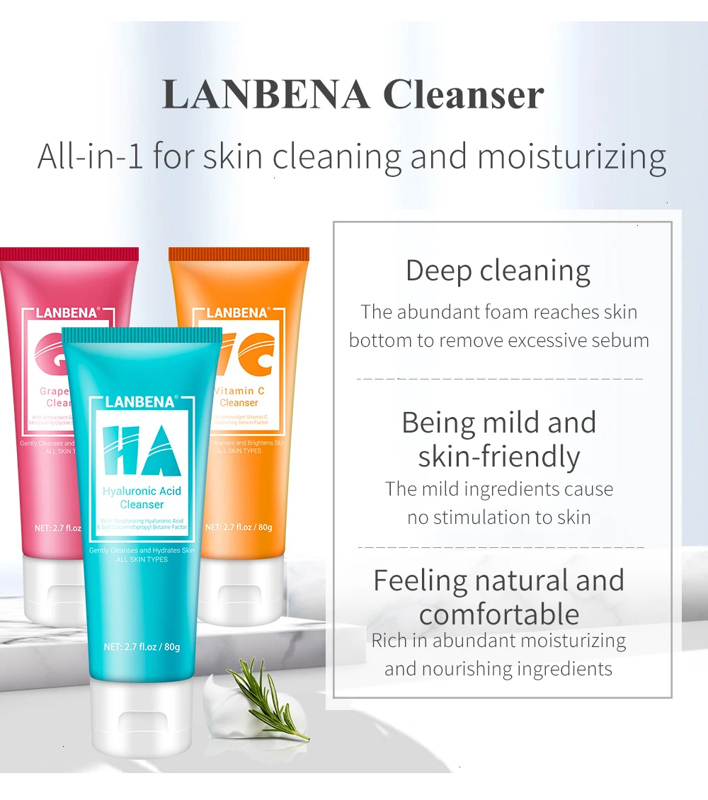 LANBENA очищающее средство для лица гель для умывания очищающая щетка для удаления черных точек очищающее средство увлажняющий отшелушивающий питательный восстанавливающий